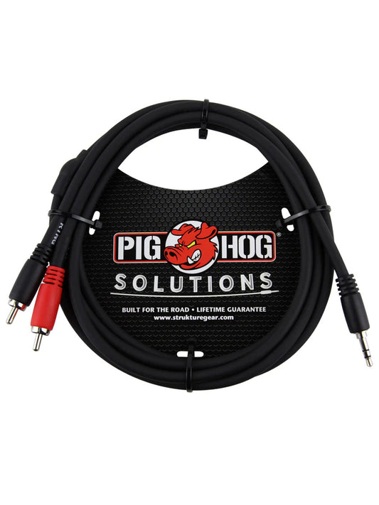 6ft Stereo Breakout Cable, 3.5mm to Dual RCA