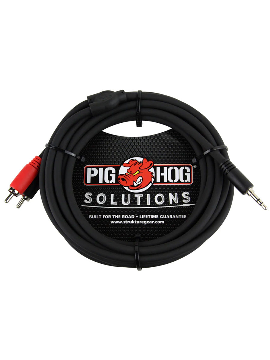 10ft Stereo Breakout Cable, 3.5mm to Dual RCA