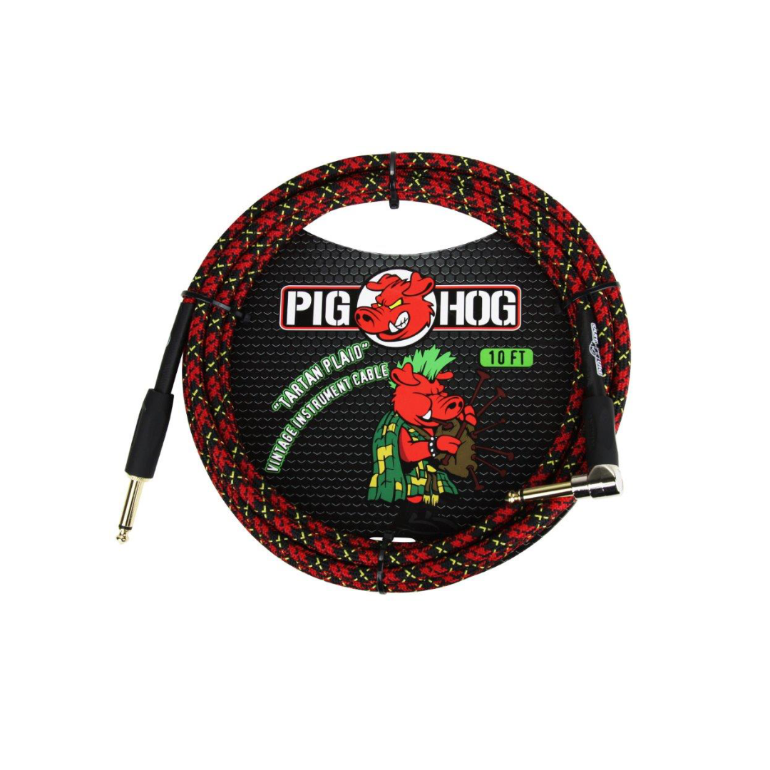 Pig Hog "Tartan Plaid" Instrument Cable, 10ft. Right Angle
