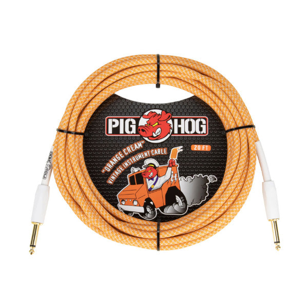 Pig Hog Orange Créme 2.0 Instrument Cable, 20ft