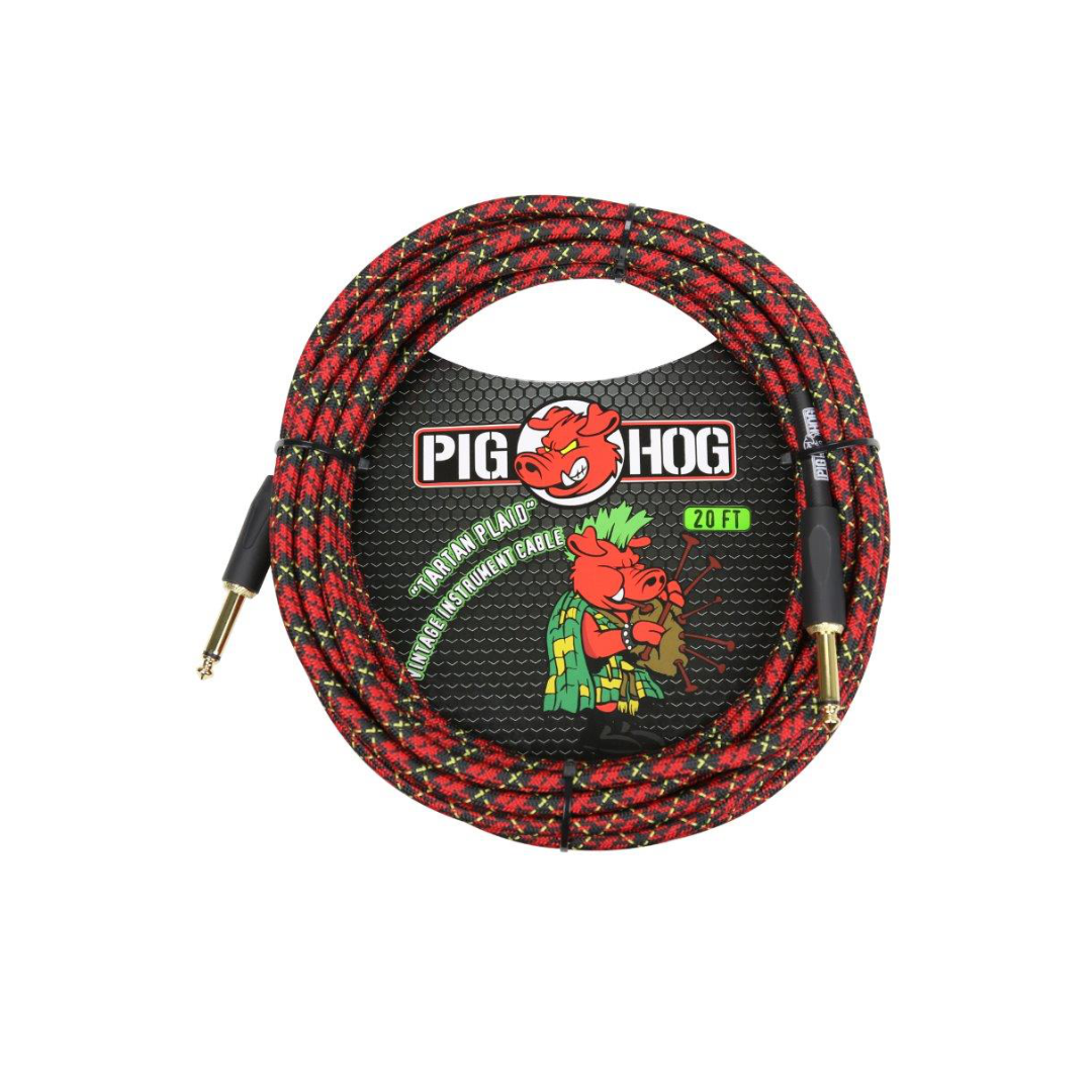 Pig Hog "Tartan Plaid" Instrument Cable, 20ft