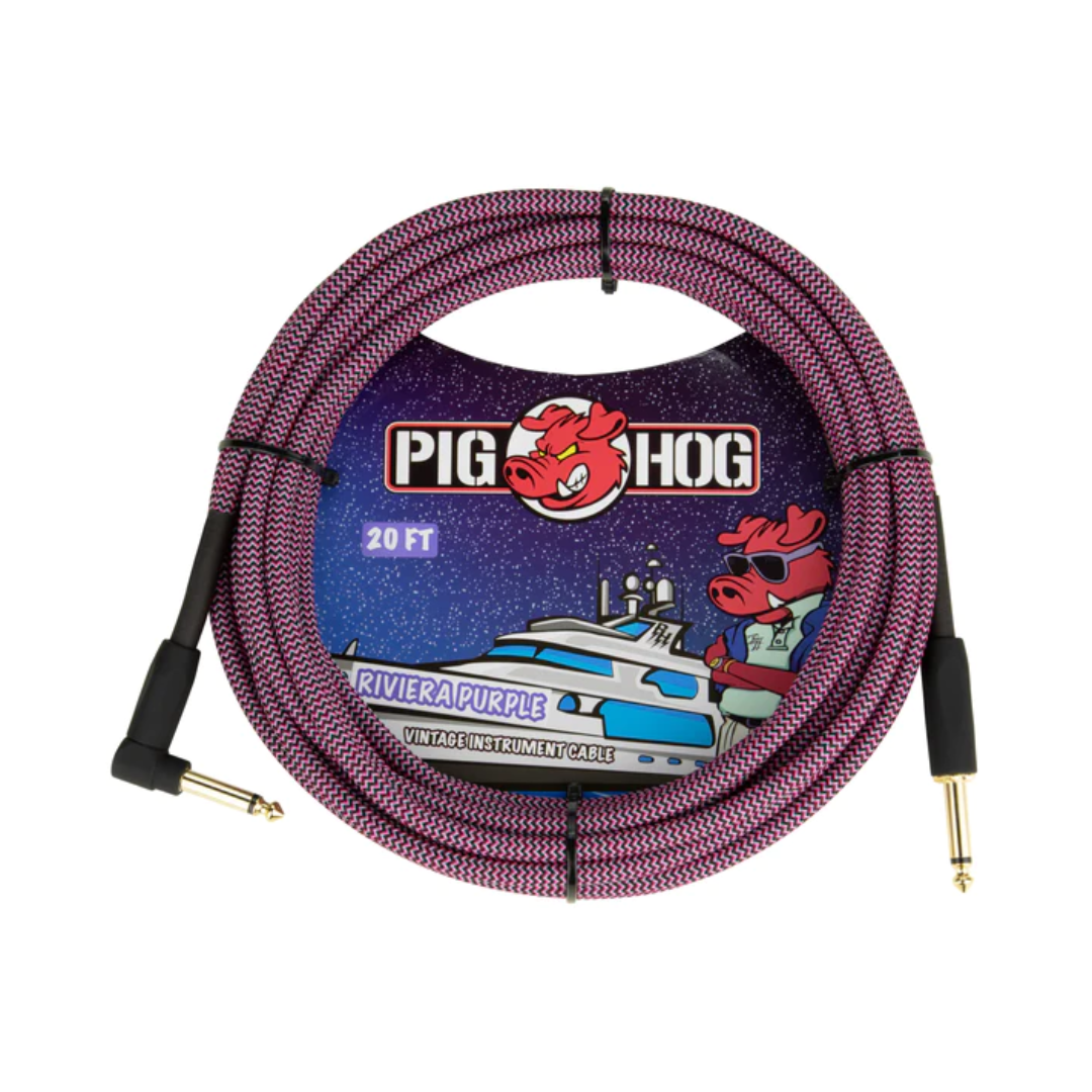 Pig Hog "Riviera Purple" Instrument Cable, 20ft. RA