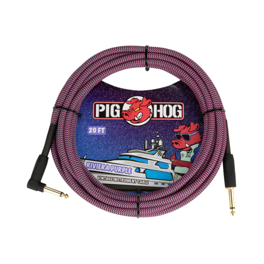 Pig Hog "Riviera Purple" Instrument Cable, 20ft. RA