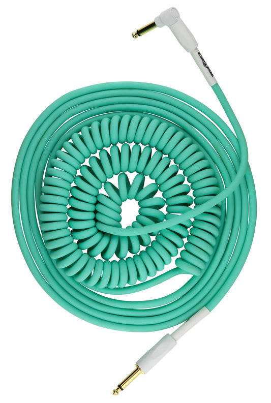 Pig Hog "Half Coil" Instrument Cable, 30 ft - Seafoam Green