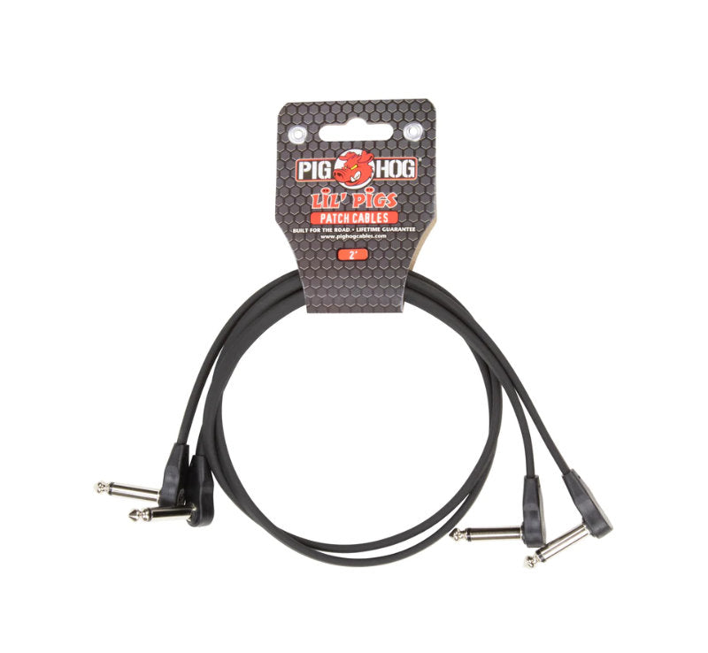 Pig Hog Lil' Pigs Low Profile 2ft patch cables, 2pk