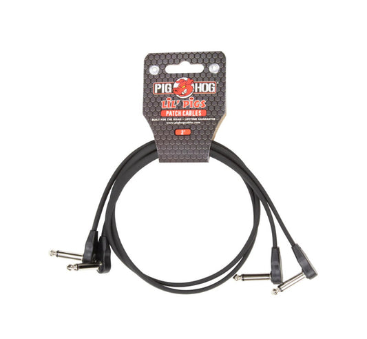 Pig Hog Lil' Pigs Low Profile 2ft patch cables, 2pk