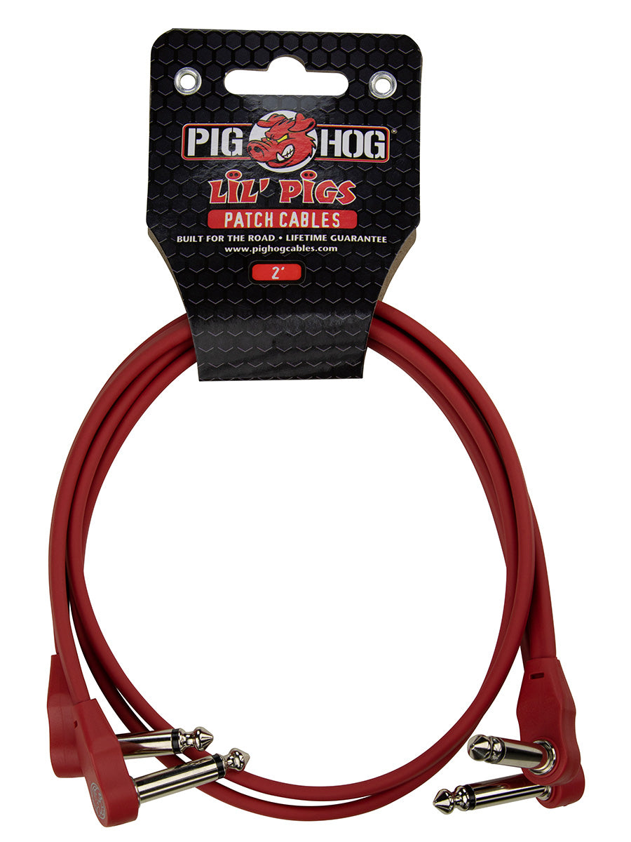 Pig Hog Low Profile Patch 2ft Candy Apple Red
