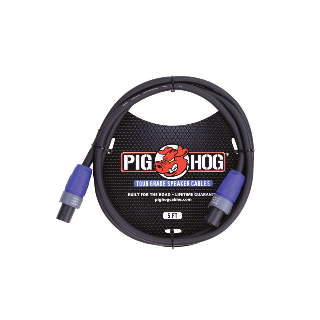Pig Hog Speaker Cable, 5ft (14 gauge wire) - SPEAKON