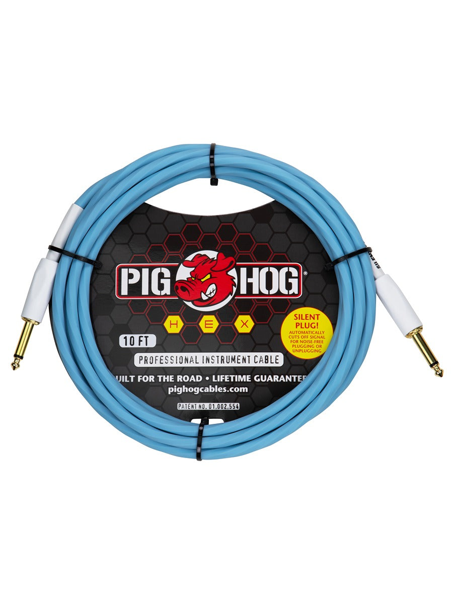 Hex Series Silent Cable 10 ft Daphne Blue