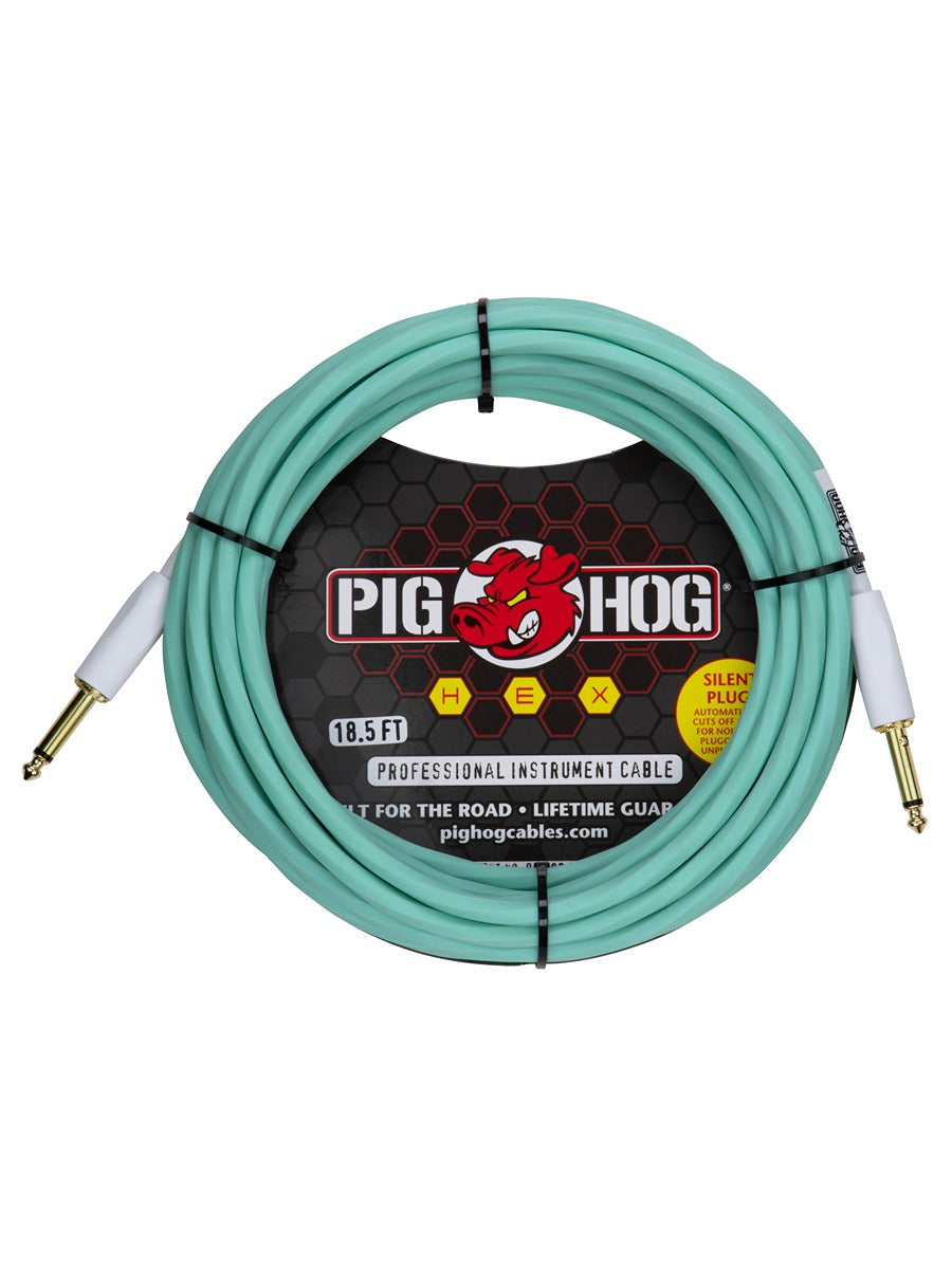 Hex Series Silent Cable 18.6 ft Seafoam Green