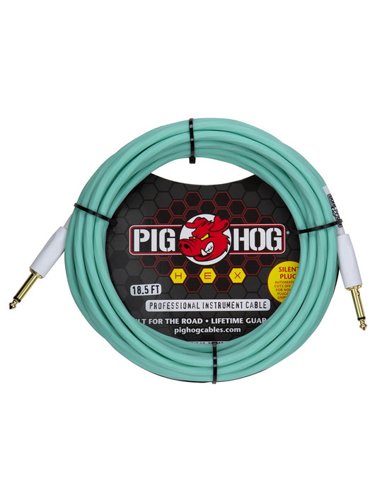 Hex Series Silent Cable 18.6 ft Seafoam Green