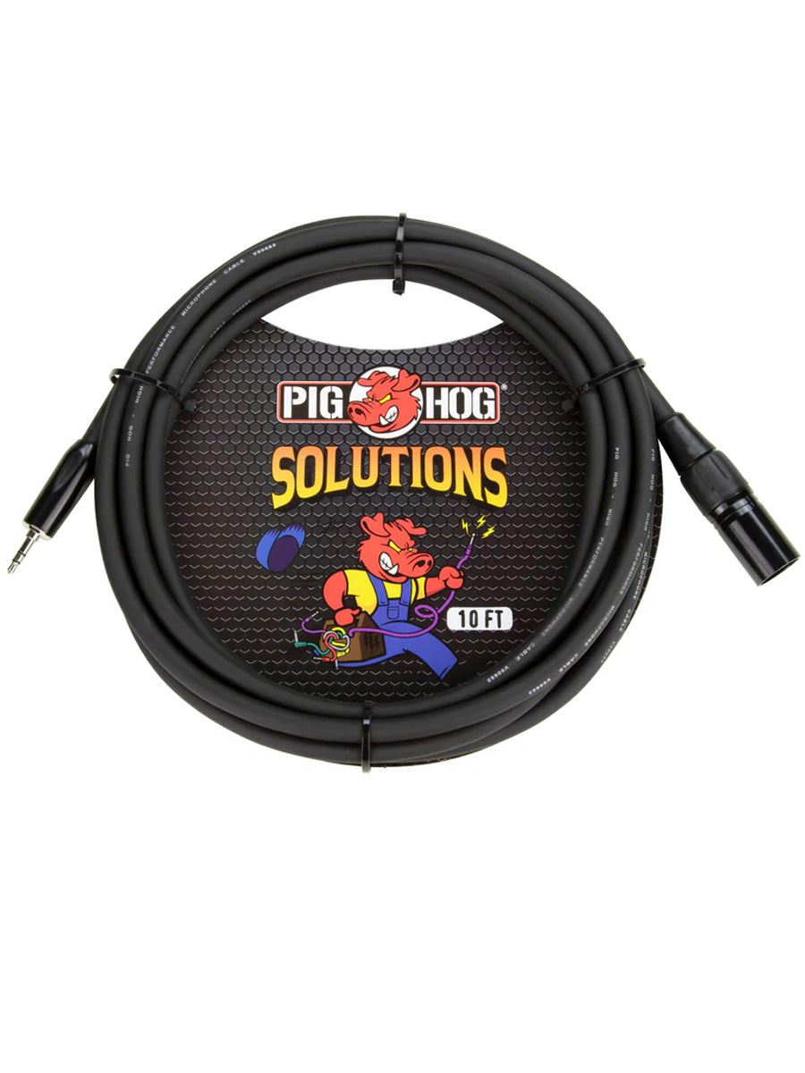 Pig Hog 3.5mm TRS to Male XLR cable, 10ft