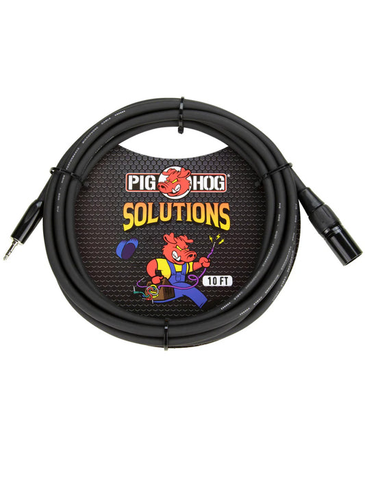 Pig Hog 3.5mm TRS to Male XLR cable, 10ft