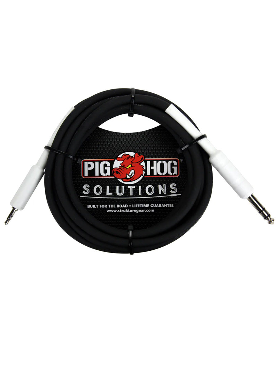 Pig Hog Cable -  1/4" TRS to 1/8" mini, 10ft