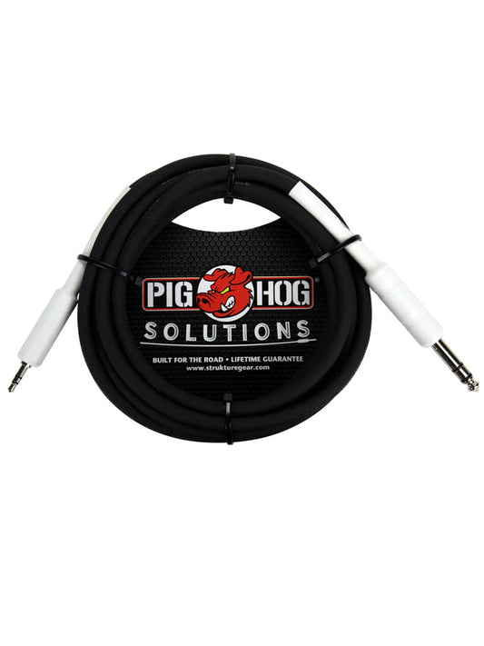 Pig Hog Cable -  1/4" TRS to 1/8" mini, 10ft