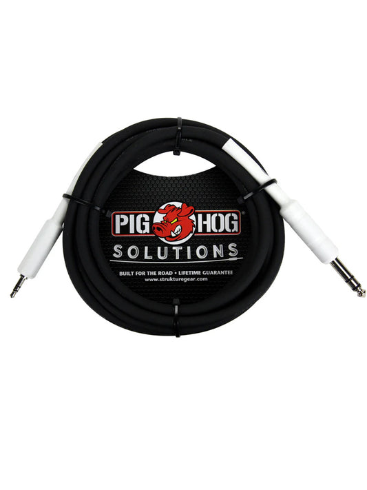 Pig Hog Cable - 1/4" TRS to 1/8" mini, 3ft