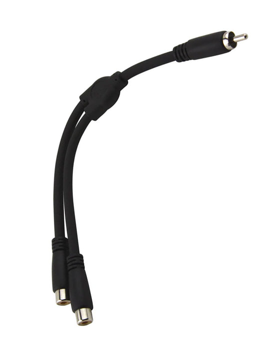 6" Y Cable, RCA(M)-Dual RCA(F)