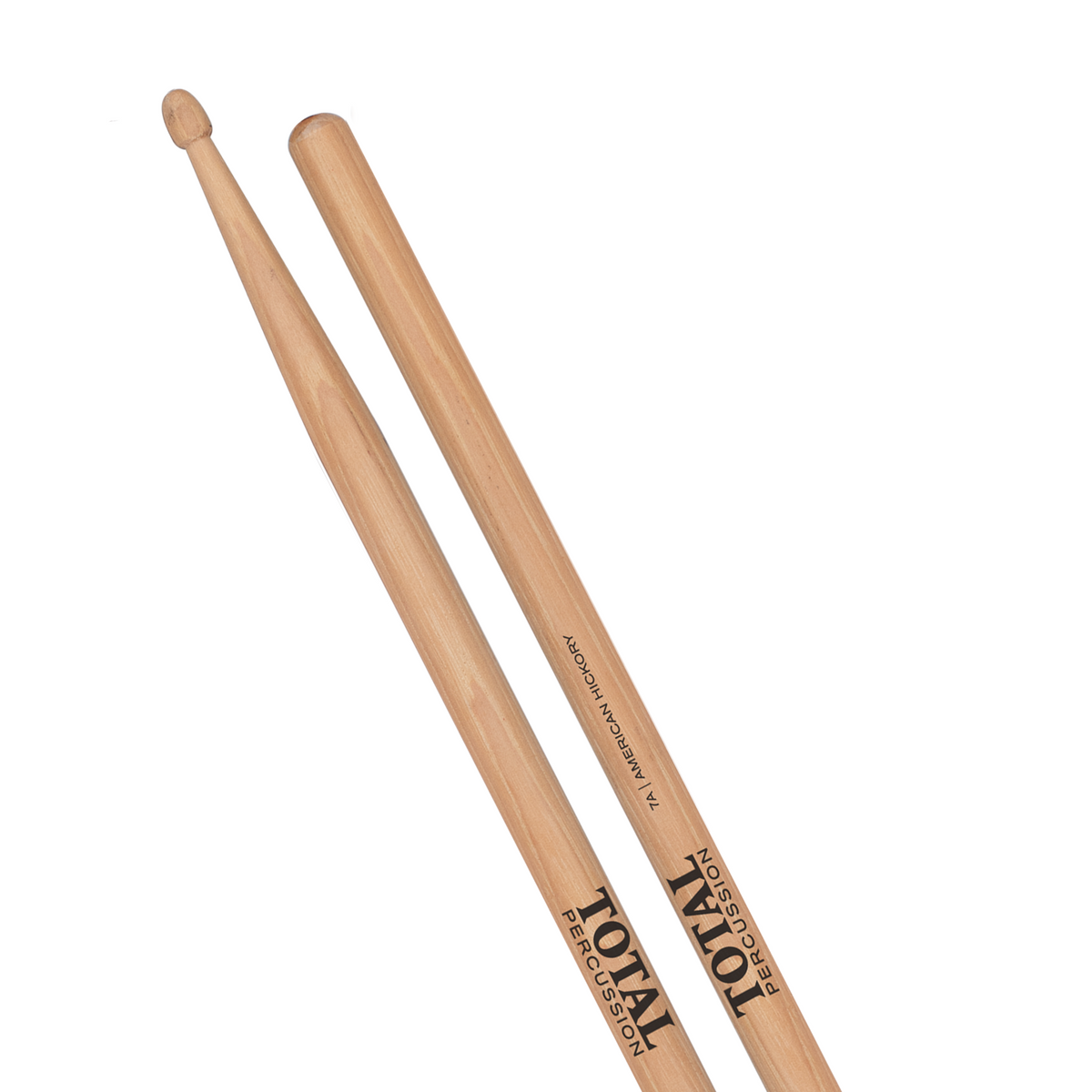 Total Percussion 7A Hickory Drumsticks - Wood Tip