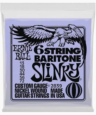Ernie Ball Electric Guitar Strings Set 13/72 Baritone Slinky