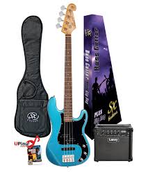 SX Student Bass Guitar Pack w/ Laney Amp - Multiple Colours Available