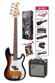 SX SB2SKB Student Bass Guitar Pack - Multiple Variants Available