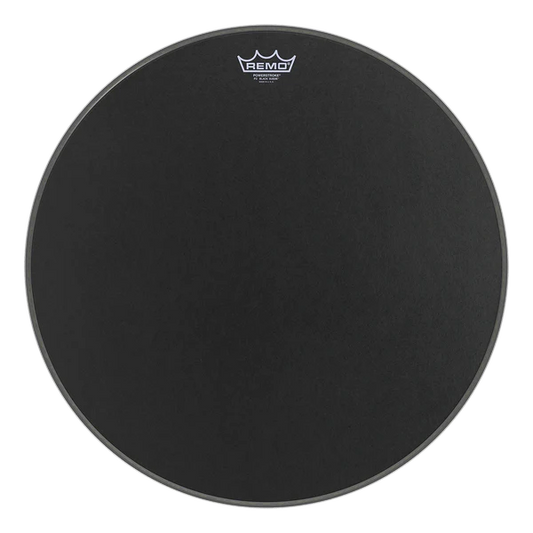 Remo Powerstroke P3 Black Suede (front) Bass Drumhead w/ Dynamo Ring, 22"