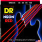 DR Strings 'Neon' RED Bass 4-String Set - 45-105