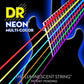 DR Strings 'Neon' Multi-Colour Electric Strings - 9-46