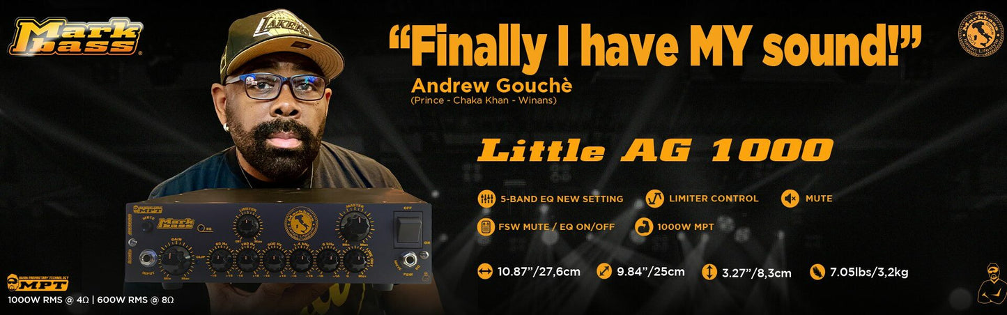 Markbass Little AG 1000, 100w Bass Amp Head