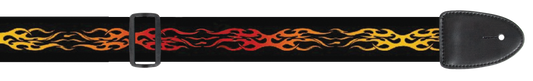 XTR 2" Poly Web Guitar Strap - Flames