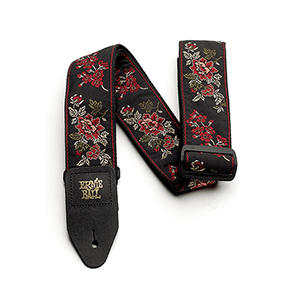 Ernie Ball Jacquard Strap - Red Rose