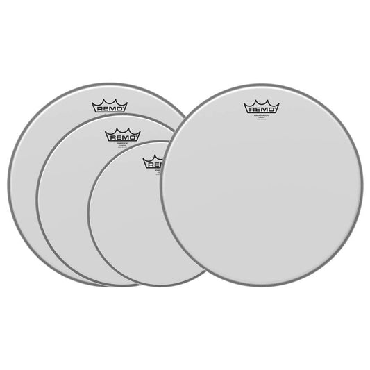 Remo Coated Emperor Fusion Pro Pack - 10", 12", 14" w/ Bonus 14" Coated Ambassador