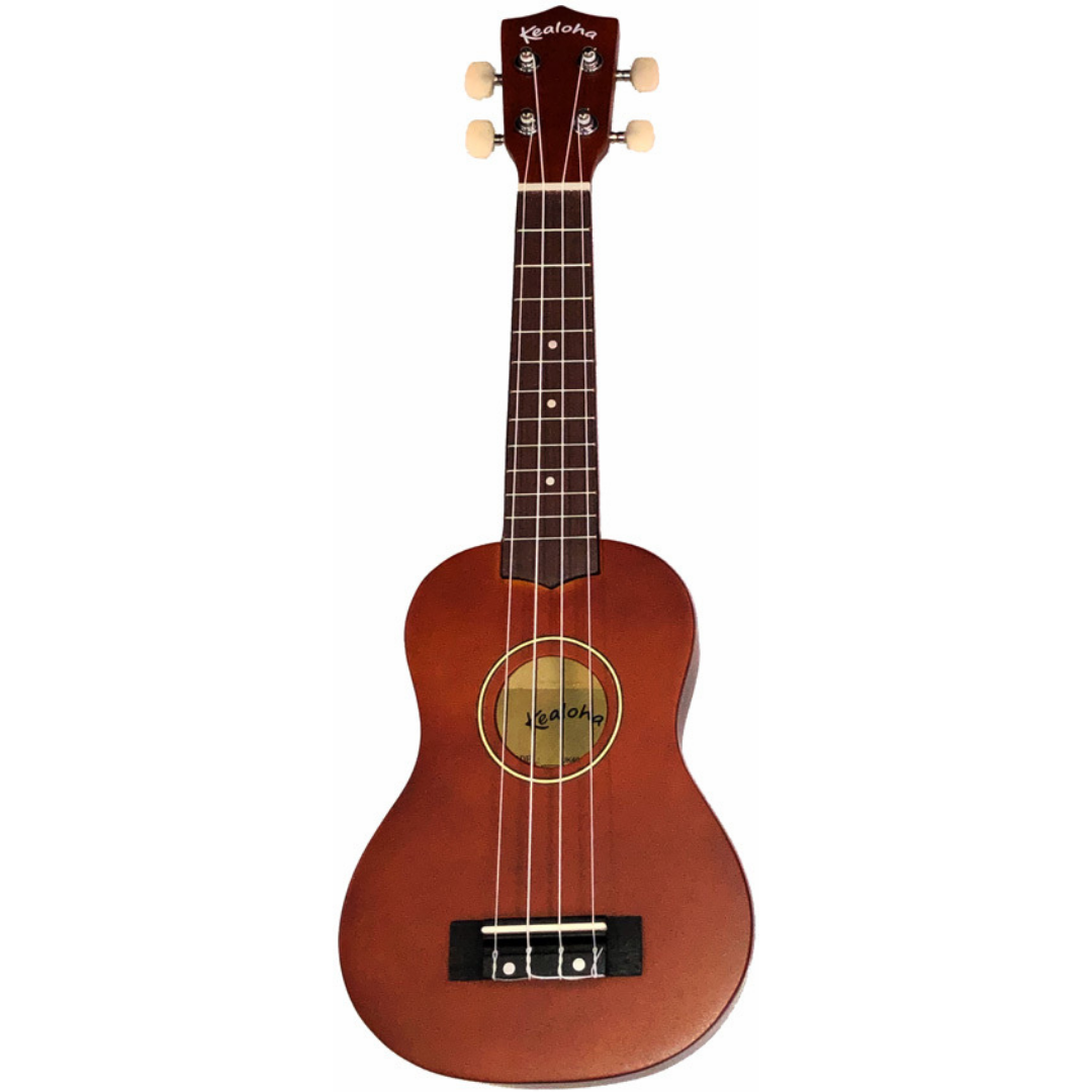 Kealoha Wooden Coloured Series Soprano Ukulele with Bag - Natural